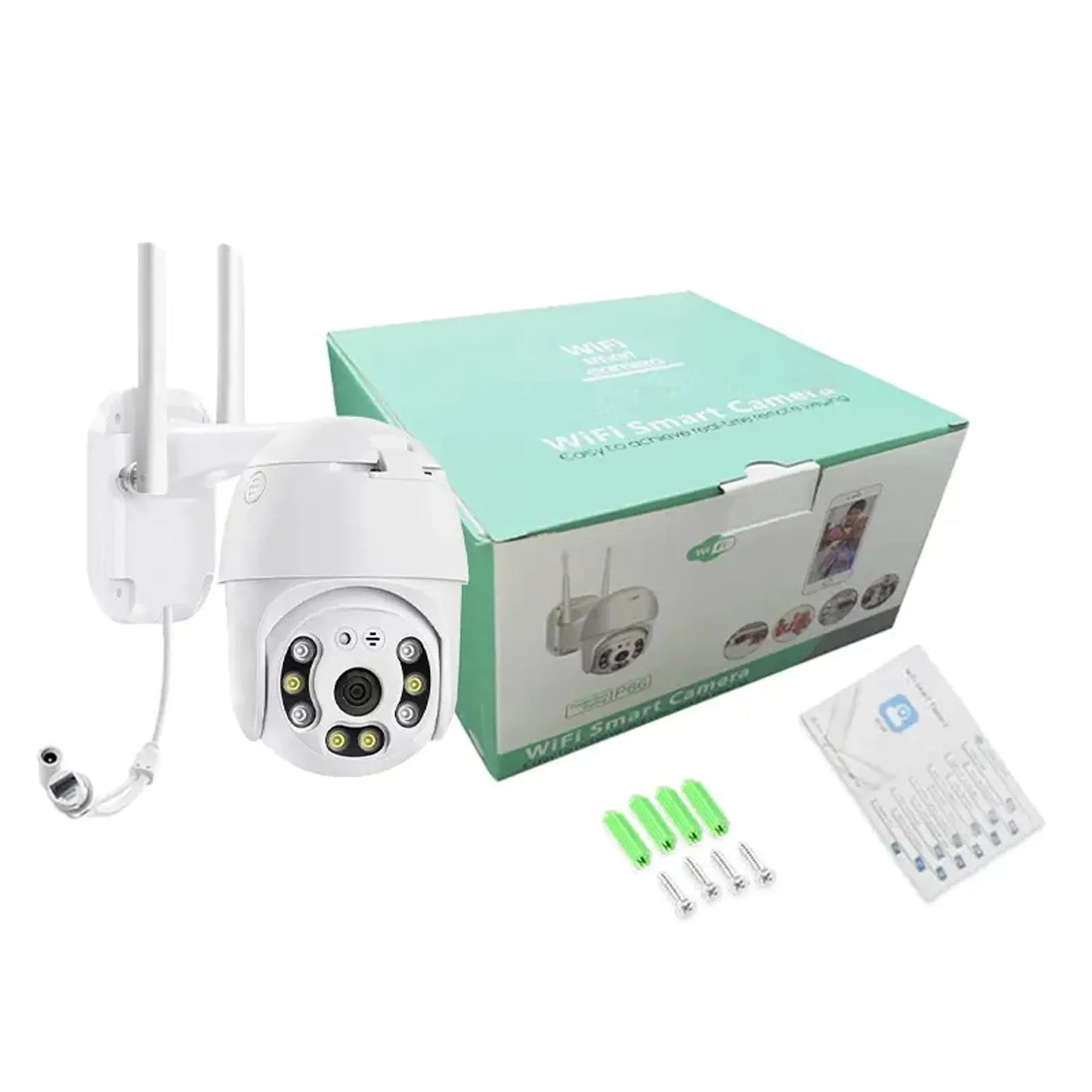 Cámara de Seguridad WiFi 1080P Visión Nocturna Rotación 360° IP66